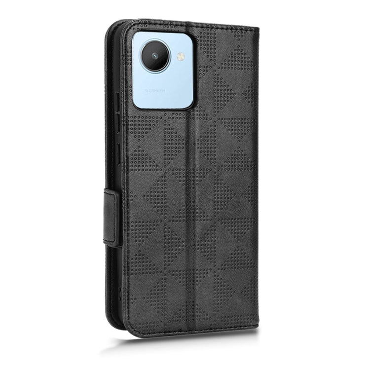 For Realme C30 4G Symmetrical Triangle Leather Phone Case