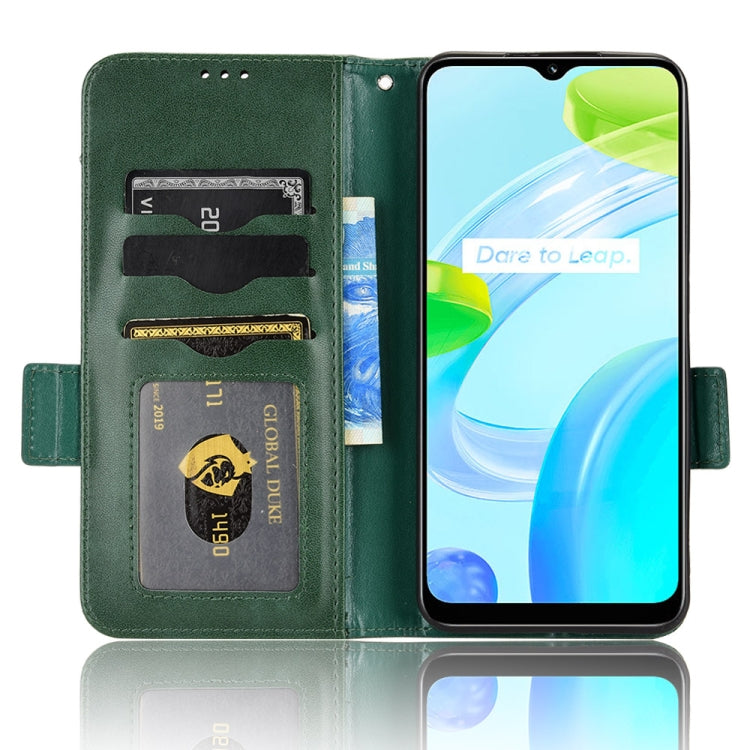 For Realme C30 4G Symmetrical Triangle Leather Phone Case