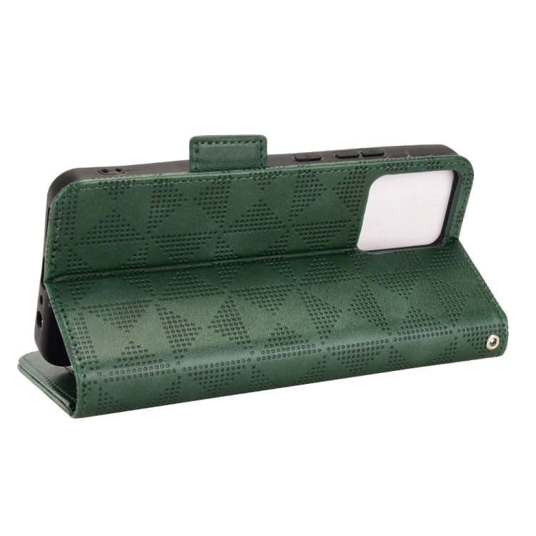 For Realme C30 4G Symmetrical Triangle Leather Phone Case