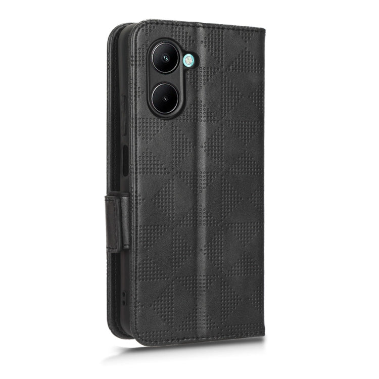 For Realme C33 4G Symmetrical Triangle Leather Phone Case