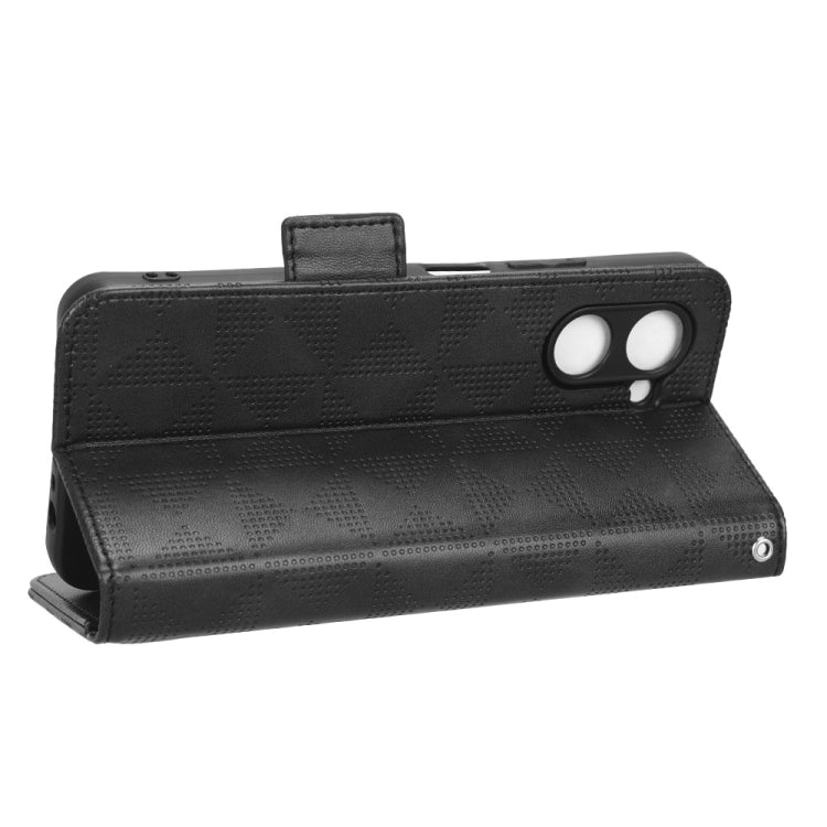 For Realme C33 4G Symmetrical Triangle Leather Phone Case