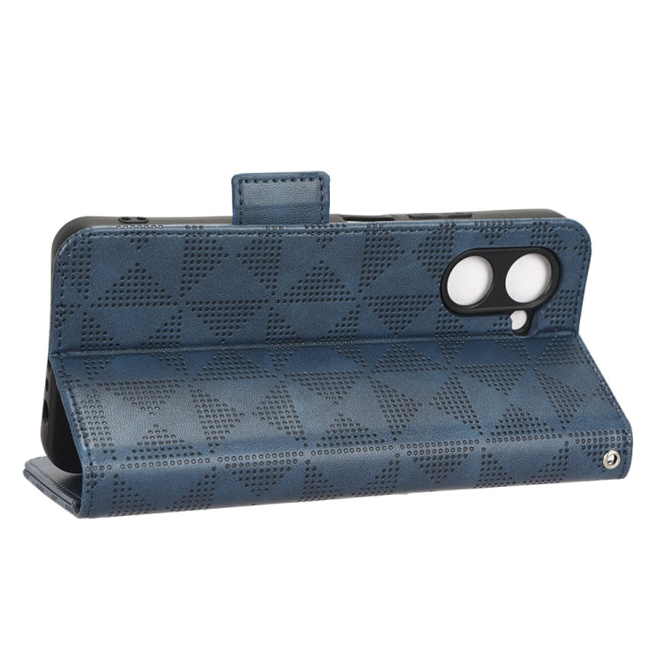 For Realme C33 4G Symmetrical Triangle Leather Phone Case