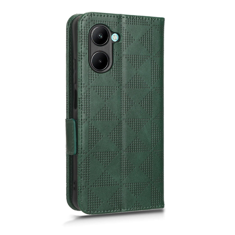 For Realme C33 4G Symmetrical Triangle Leather Phone Case