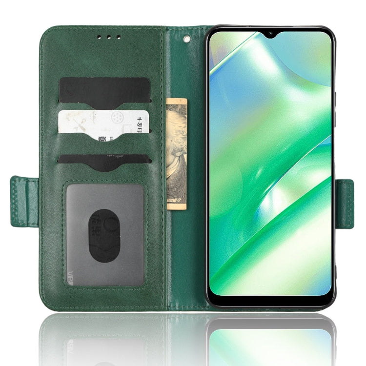 For Realme C33 4G Symmetrical Triangle Leather Phone Case