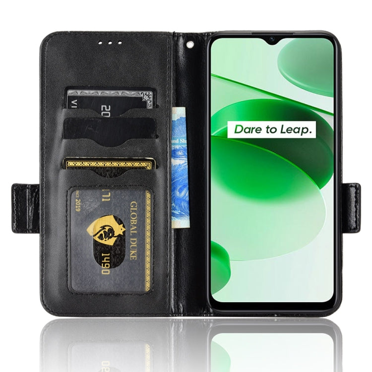 For Realme C35 Symmetrical Triangle Leather Phone Case