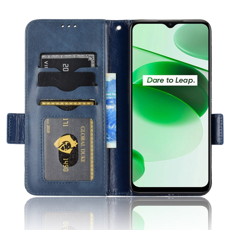 For Realme C35 Symmetrical Triangle Leather Phone Case