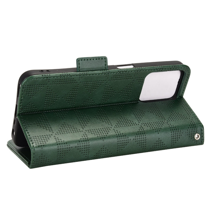 For Realme C35 Symmetrical Triangle Leather Phone Case