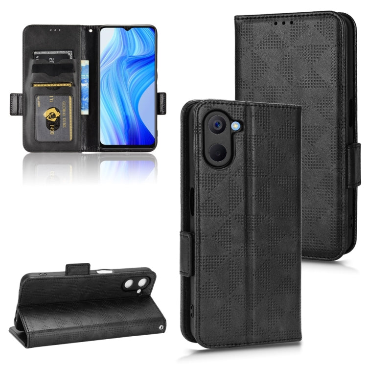 For Realme V20 Symmetrical Triangle Leather Phone Case