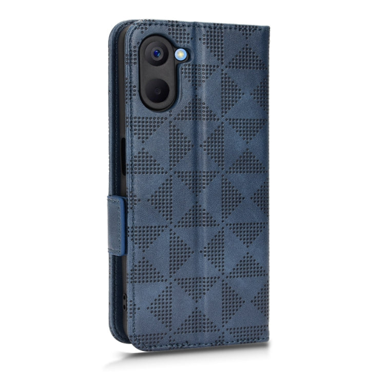 For Realme V20 Symmetrical Triangle Leather Phone Case