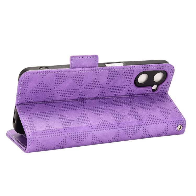 For Realme V20 Symmetrical Triangle Leather Phone Case