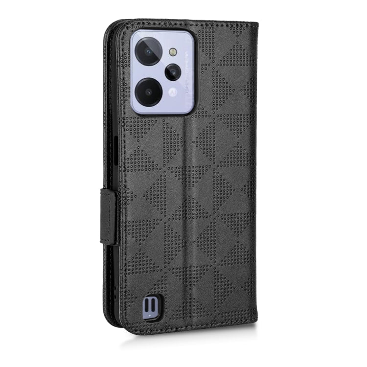 For Realme C31 Symmetrical Triangle Leather Phone Case