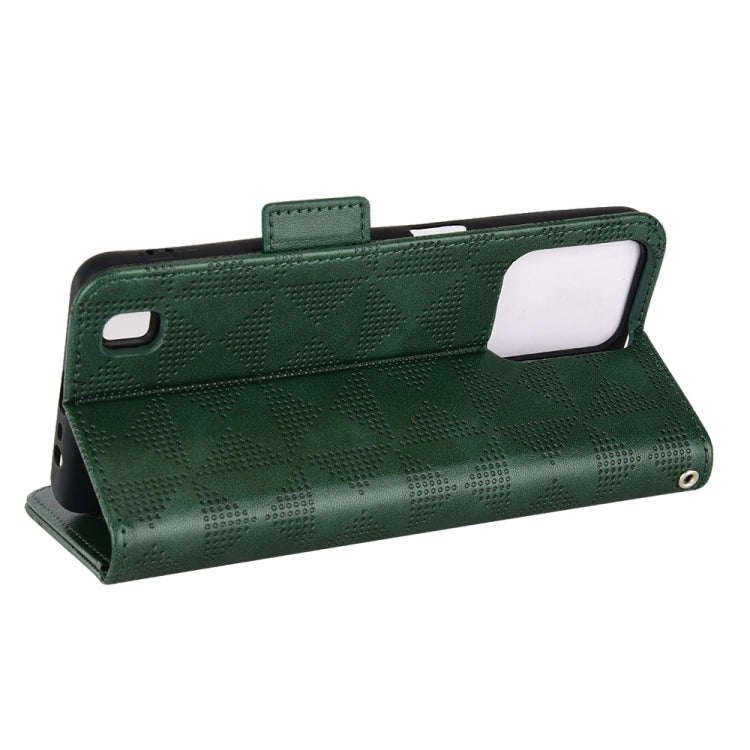 For Realme C31 Symmetrical Triangle Leather Phone Case