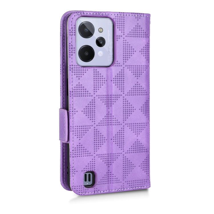 For Realme C31 Symmetrical Triangle Leather Phone Case