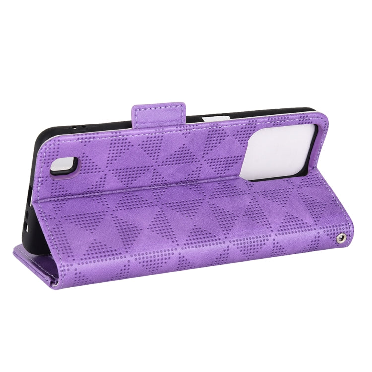 For Realme C31 Symmetrical Triangle Leather Phone Case