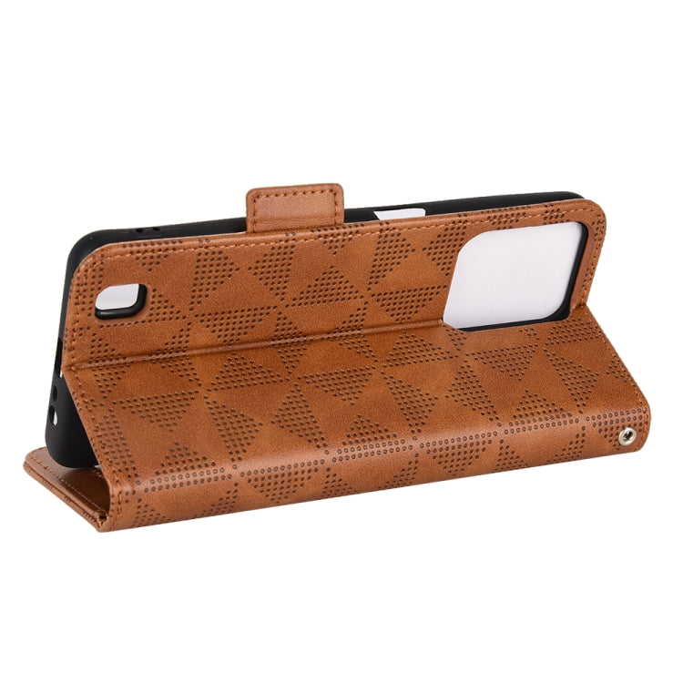 For Realme C31 Symmetrical Triangle Leather Phone Case
