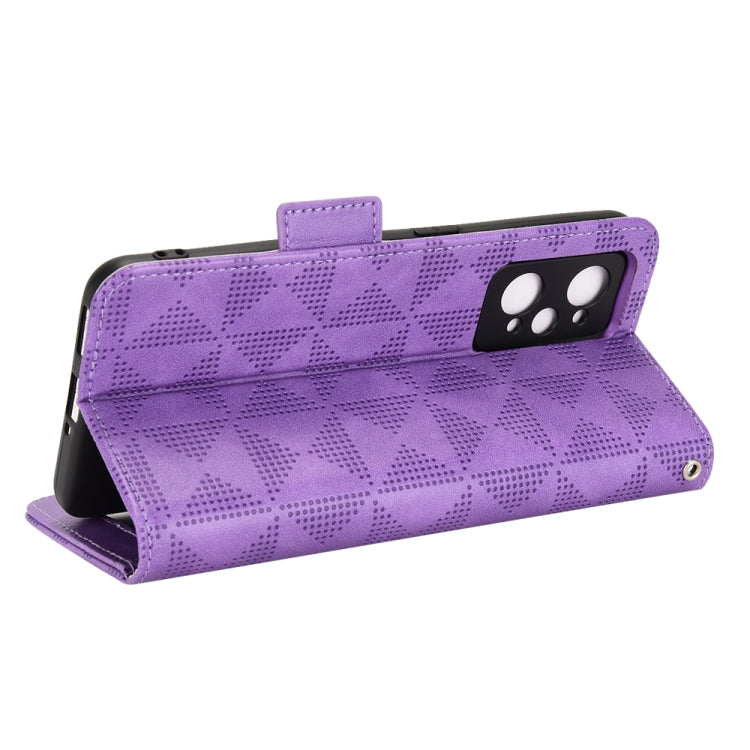 For Realme GT Neo2 Symmetrical Triangle Leather Phone Case
