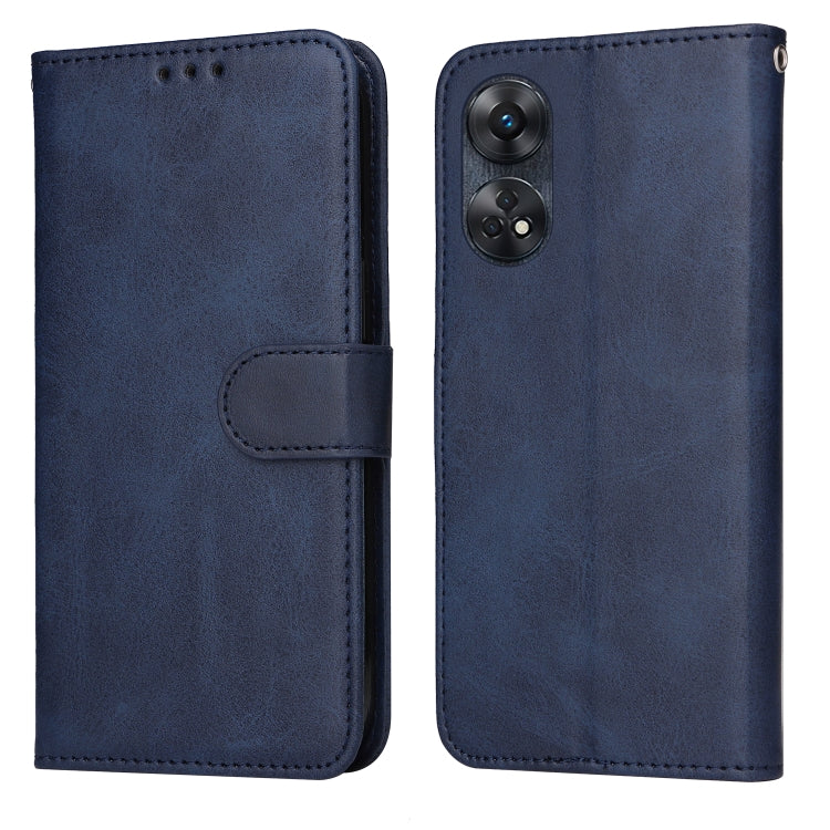 For OPPO Reno8 T 4G Classic Calf Texture Flip Leather Phone Case