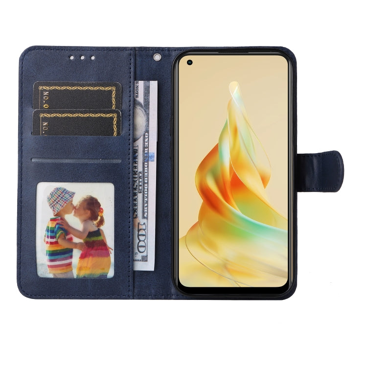 For OPPO Reno8 T 4G Classic Calf Texture Flip Leather Phone Case