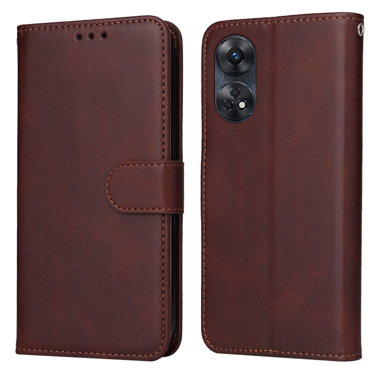 For OPPO Reno8 T 4G Classic Calf Texture Flip Leather Phone Case