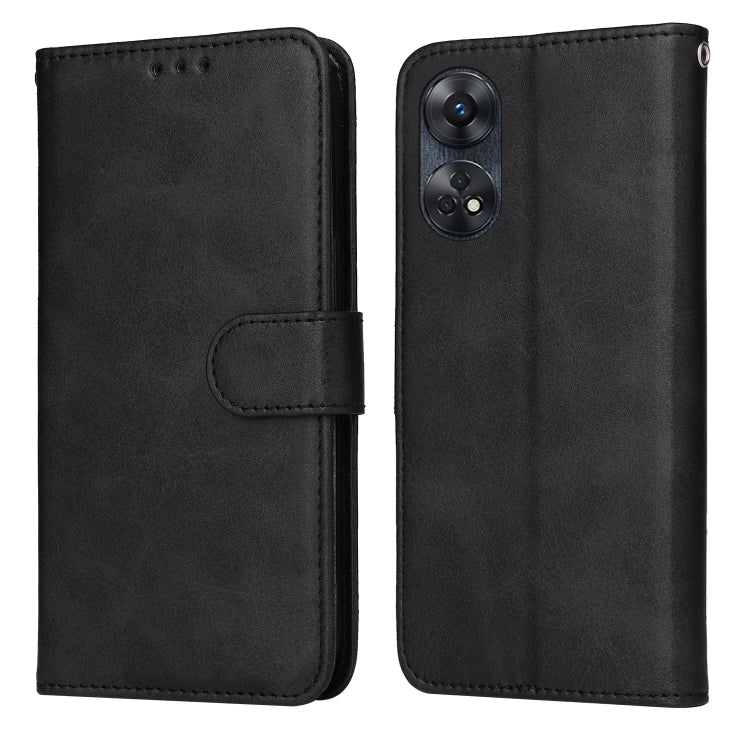 For OPPO Reno8 T 4G Classic Calf Texture Flip Leather Phone Case