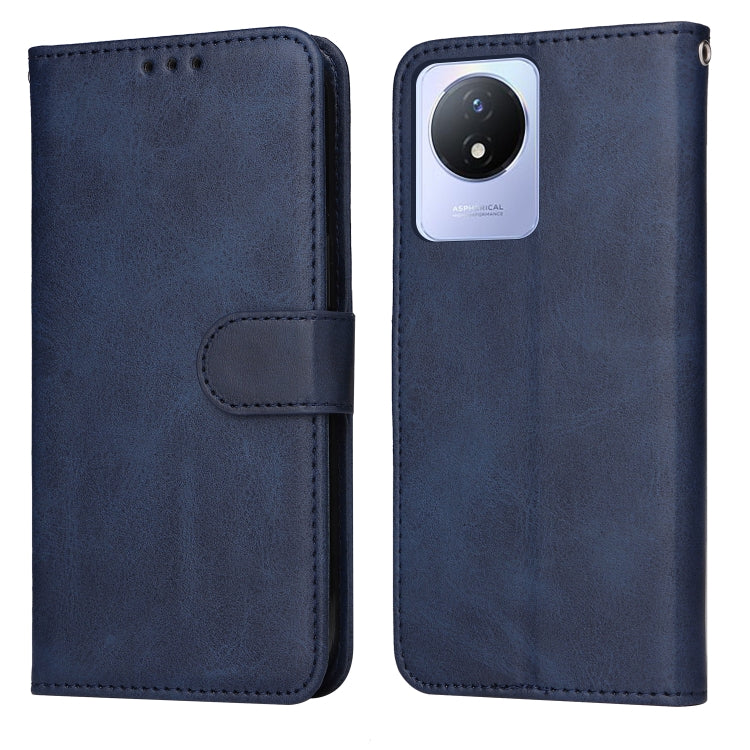 For vivo Y02 4G Classic Calf Texture Flip Leather Phone Case