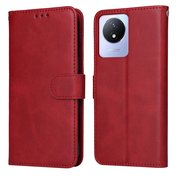 For vivo Y02 4G Classic Calf Texture Flip Leather Phone Case