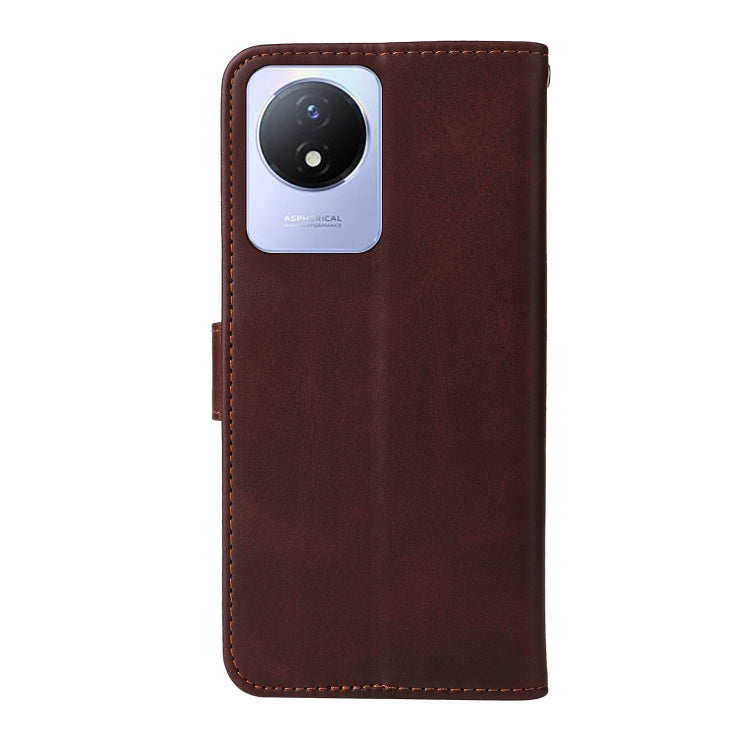 For vivo Y02 4G Classic Calf Texture Flip Leather Phone Case