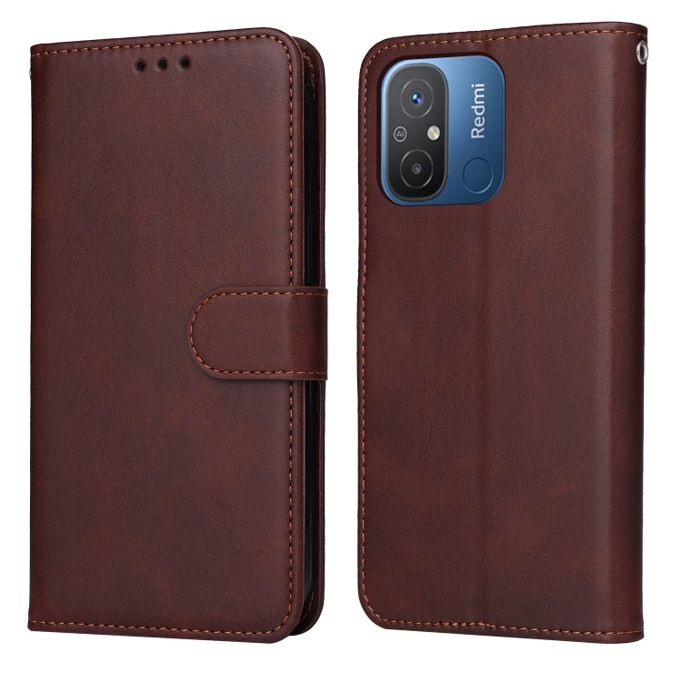 For Xiaomi Redmi 11A 4G/12C Classic Calf Texture Flip Leather Phone Case