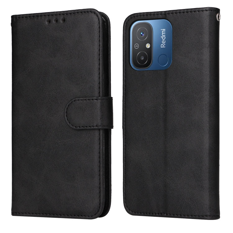 For Xiaomi Redmi 11A 4G/12C Classic Calf Texture Flip Leather Phone Case