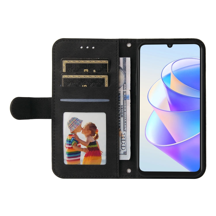 For Honor X7a Skin Feel Life Tree Metal Button Leather Phone Case