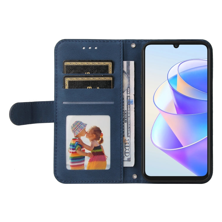 For Honor X7a Skin Feel Life Tree Metal Button Leather Phone Case