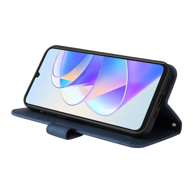 For Honor X7a Skin Feel Life Tree Metal Button Leather Phone Case