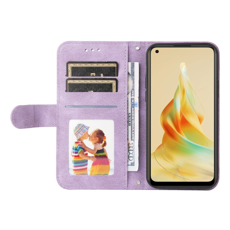 For OPPO Reno8 T 4G Skin Feel Life Tree Metal Button Leather Phone Case