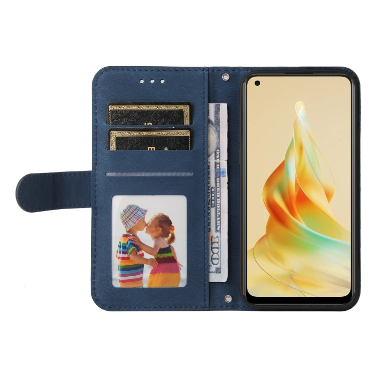 For OPPO Reno8 T 4G Skin Feel Life Tree Metal Button Leather Phone Case