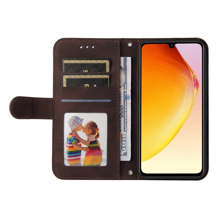 For vivo V25 5G/V25e 4G Skin Feel Life Tree Metal Button Leather Phone Case