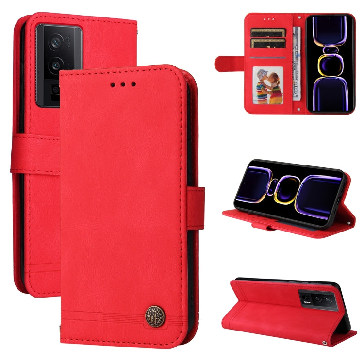 For Xiaomi Redmi K60/K60 Pro Skin Feel Life Tree Metal Button Leather Phone Case