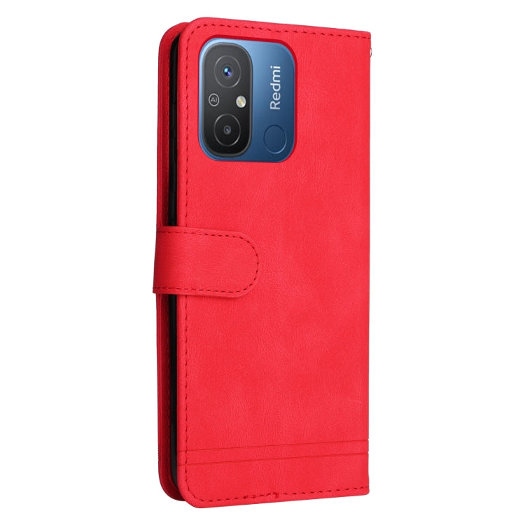 For Xiaomi Redmi 11A 4G/12C Skin Feel Life Tree Metal Button Leather Phone Case