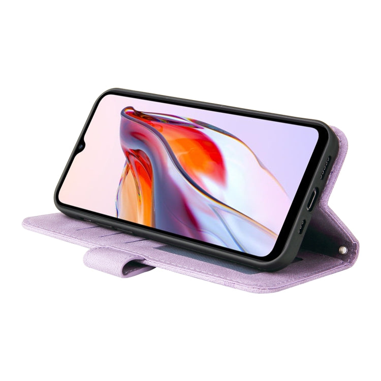 For Xiaomi Redmi 11A 4G/12C Skin Feel Life Tree Metal Button Leather Phone Case