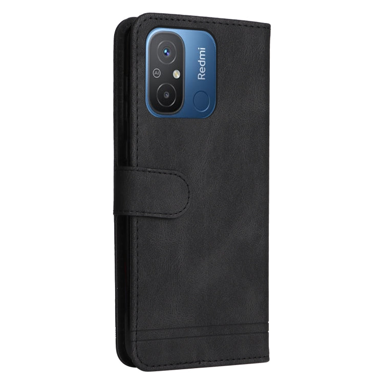 For Xiaomi Redmi 11A 4G/12C Skin Feel Life Tree Metal Button Leather Phone Case