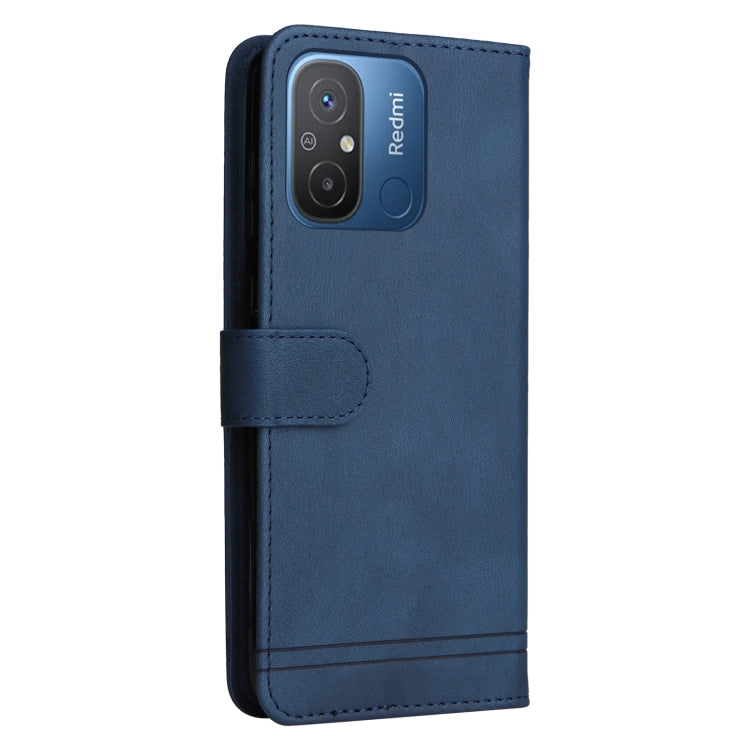 For Xiaomi Redmi 11A 4G/12C Skin Feel Life Tree Metal Button Leather Phone Case