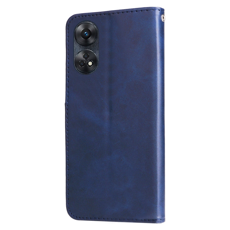 For OPPO Reno8 T 4G Calf Texture Zipper Leather Phone Case