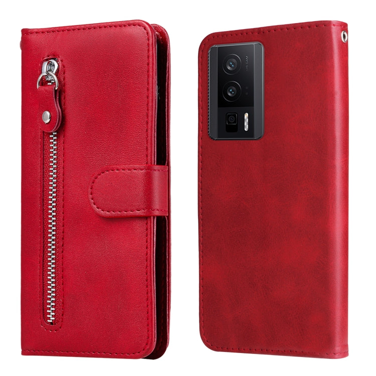 For Xiaomi Redmi K60/K60 Pro Calf Texture Zipper Leather Phone Case