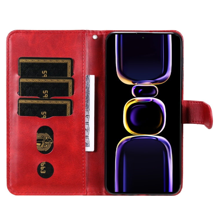 For Xiaomi Redmi K60/K60 Pro Calf Texture Zipper Leather Phone Case