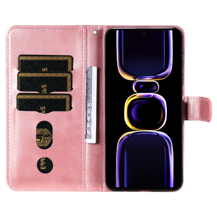 For Xiaomi Redmi K60/K60 Pro Calf Texture Zipper Leather Phone Case