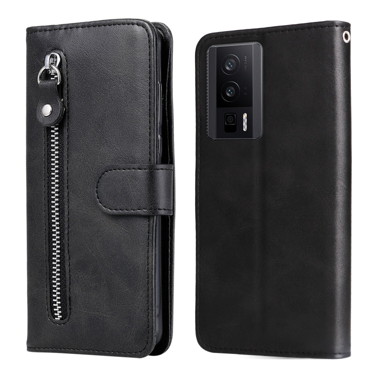 For Xiaomi Redmi K60/K60 Pro Calf Texture Zipper Leather Phone Case