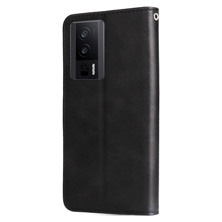For Xiaomi Redmi K60/K60 Pro Calf Texture Zipper Leather Phone Case