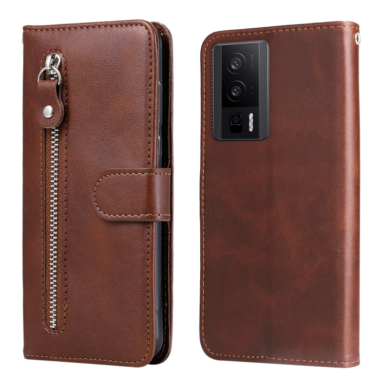For Xiaomi Redmi K60/K60 Pro Calf Texture Zipper Leather Phone Case