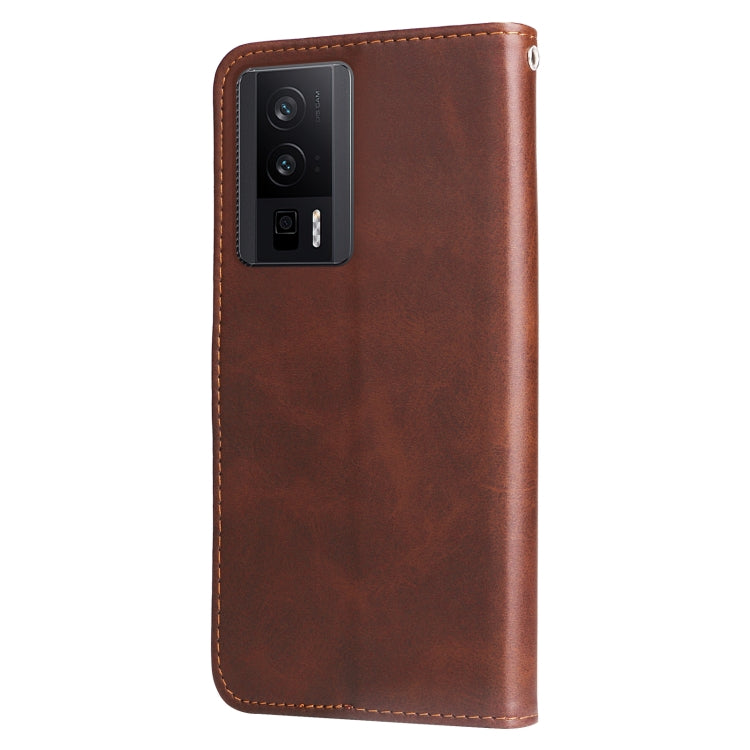 For Xiaomi Redmi K60/K60 Pro Calf Texture Zipper Leather Phone Case