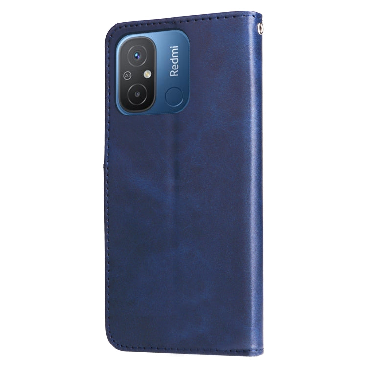 For Xiaomi Redmi 11A 4G/12C Calf Texture Zipper Leather Phone Case