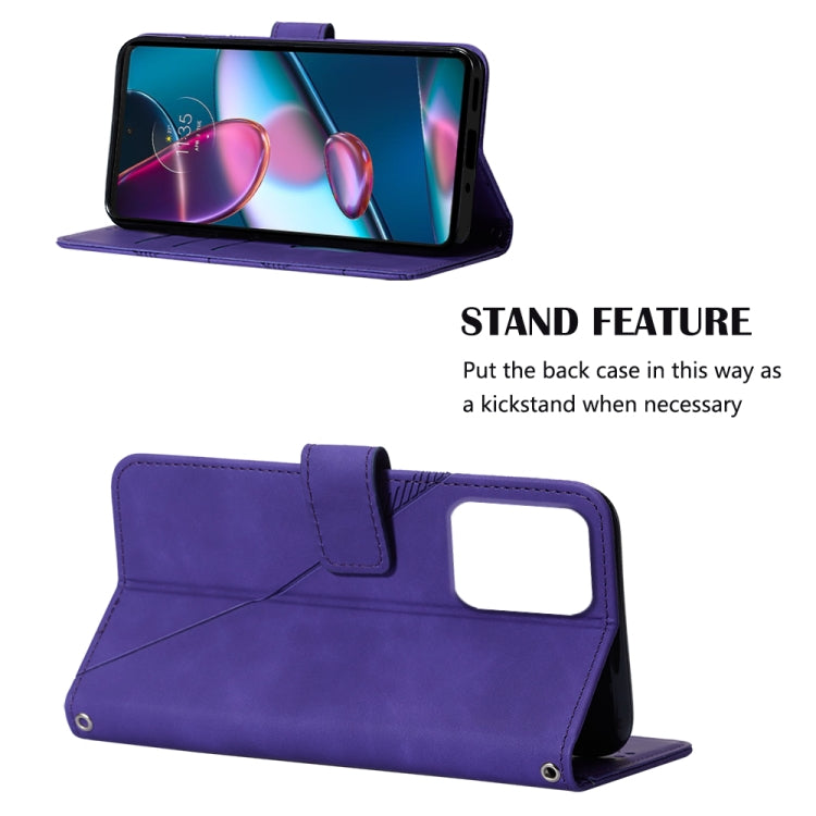 For Motorola Moto Edge+ 2023 Crossbody 3D Embossed Flip Leather Phone Case